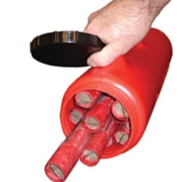 30 Minute Safety Flare Storage Containers - 10 Pack Red Emergency Roadside Kit for Cars, Trucks & Boats - Durable & Weatherproof Hazard Light Containers for Roadside Emergencies & Marine Safety