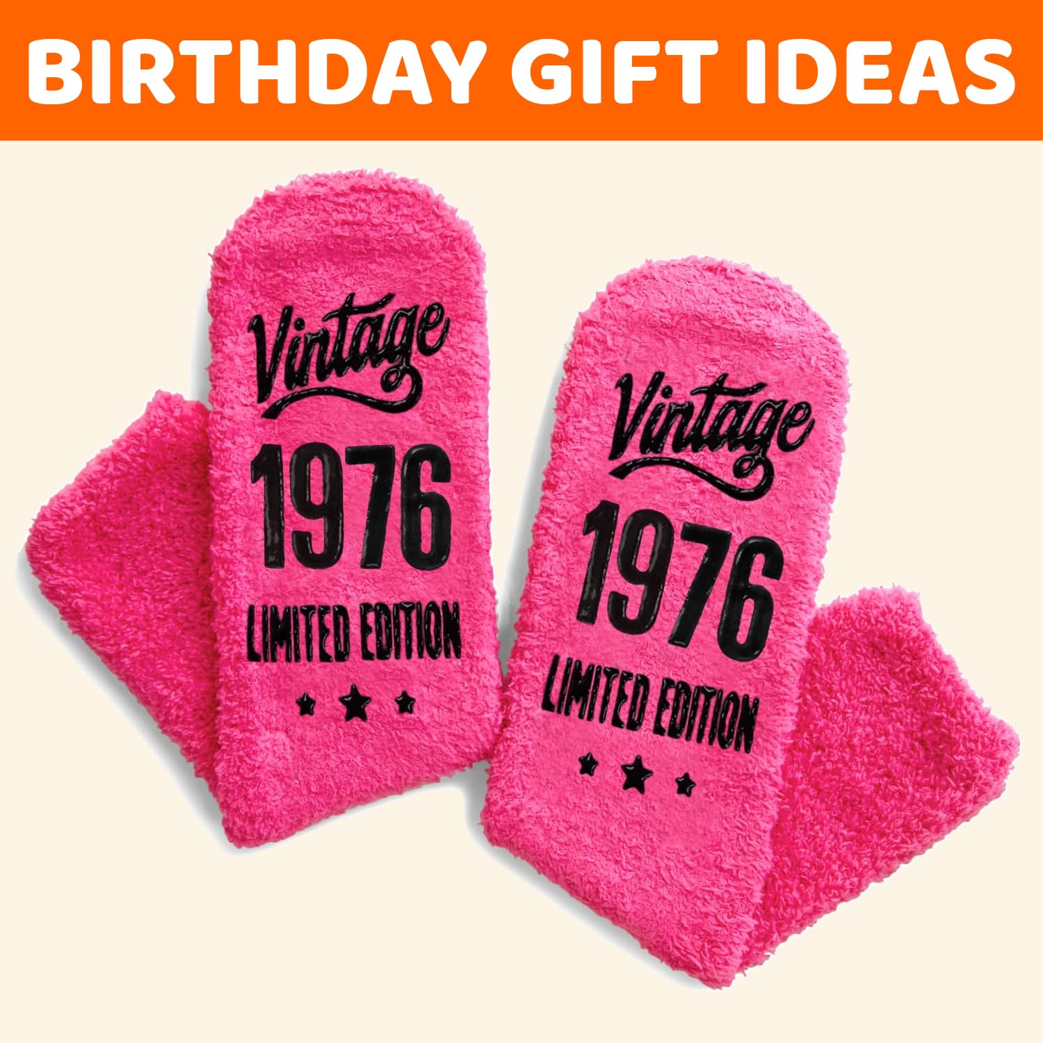 HappyPop Funny Birthday Socks for Women Age 41-50 - Cute Novelty Gift for Mom, Grandma, Wife - Perfect for Birthday Parties, Gag Gifts & Special Occasions