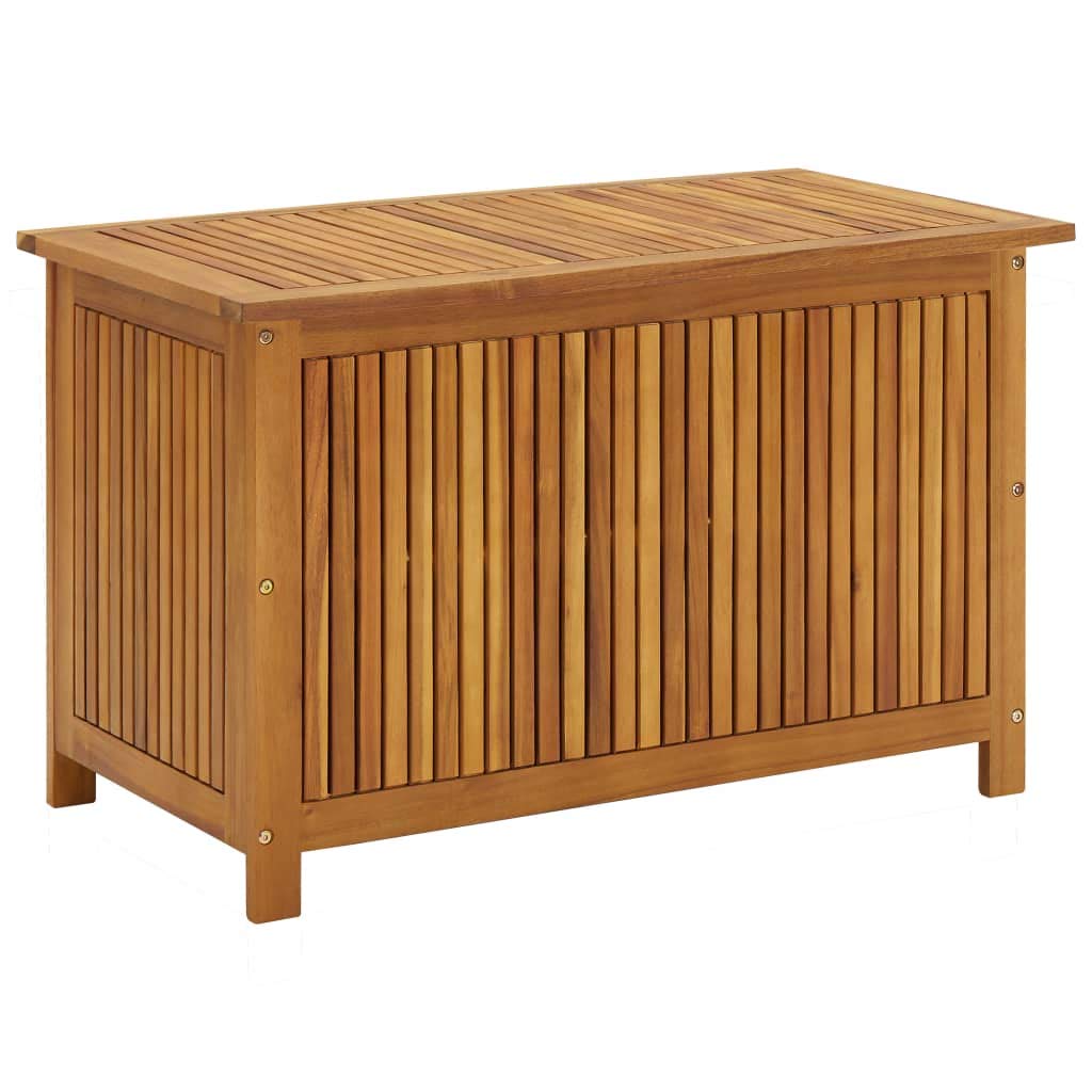 Solid Acacia Wood Outdoor Storage Box - 35.4