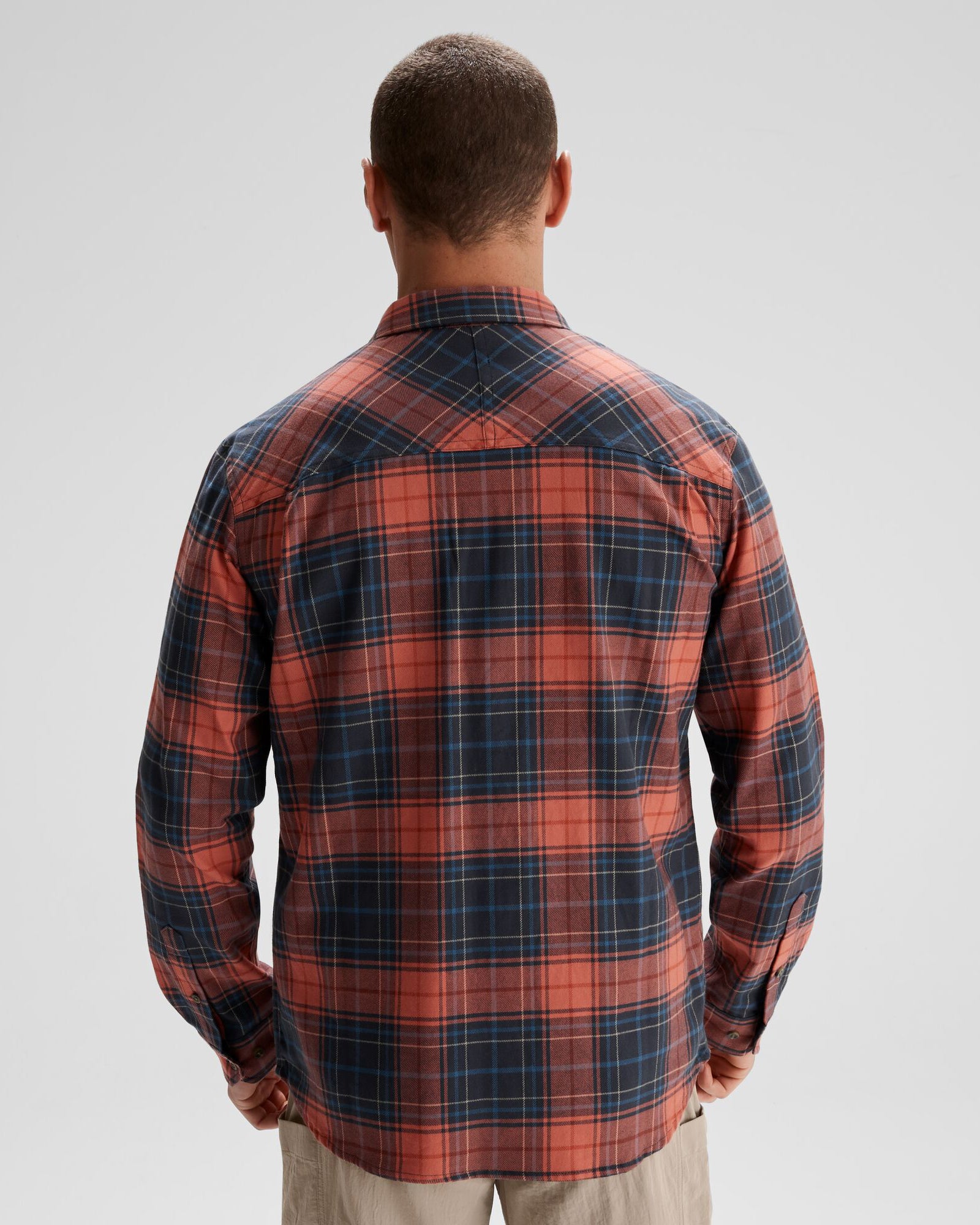 Men's Carrillon HF Long Sleeve Shirt - Hillside Plaid Spicy Chilli Pepper Pattern - Casual & Office Wear - Perfect for Work, Date Night & Outdoor Activities