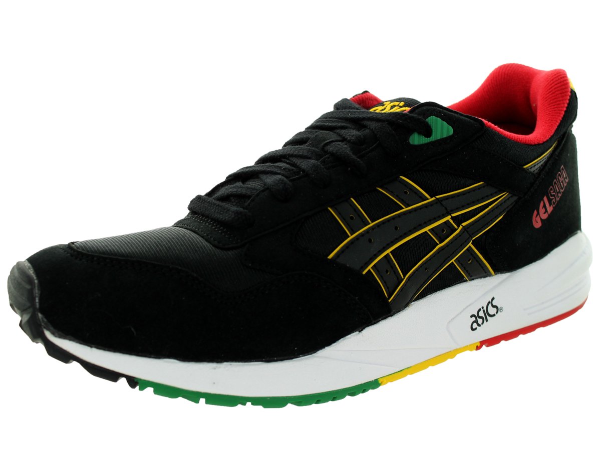 ASICS Gel-Saga Running Shoes for Men - Lightweight Cushioned Sneakers (Rasta Pack) - Perfect for Jogging, Gym Workouts & Casual Wear