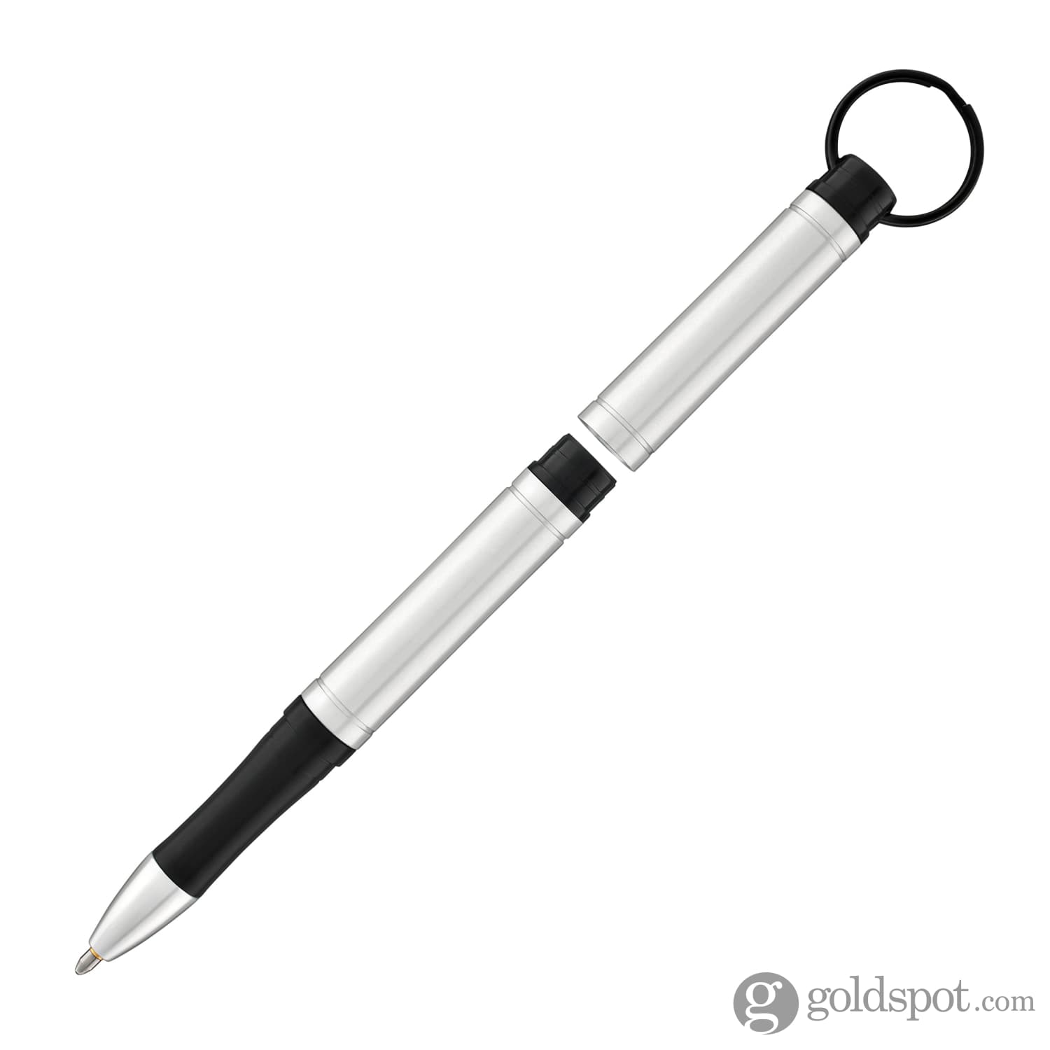 Fisher Space Pen Backpacker Ballpoint Pen - Refillable Aluminum Keychain Pen for Outdoor Adventures, Hiking, Camping & Everyday Carry (Clear Anodized Finish)