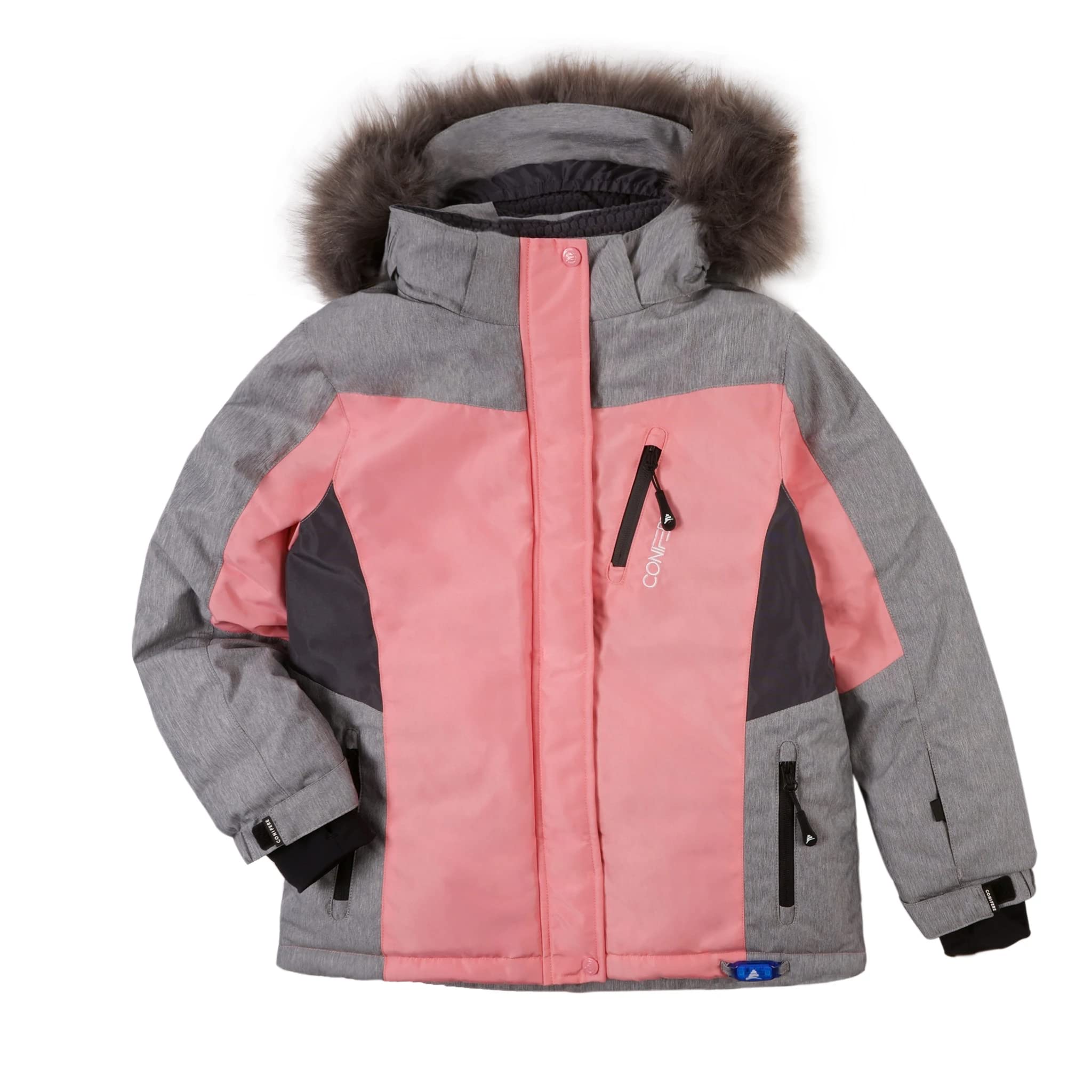 CONIFÈRE Flossy Bloom Girls Snowsuit Set - Waterproof Winter Coat & Snow Pants for Toddler Girls - Warm Insulated Outerwear for Snow Play, Skiing & Outdoor Activities
