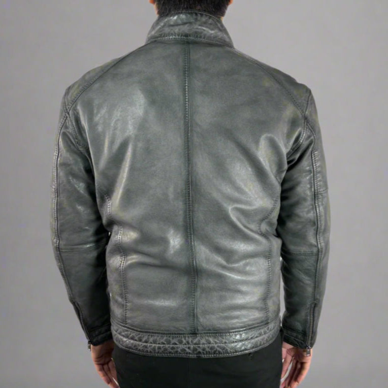 Premium Men's Classic Sheep Leather Jacket - Genuine Soft & Durable Outerwear for Casual Wear, Motorcycle Riding & Winter Fashion
