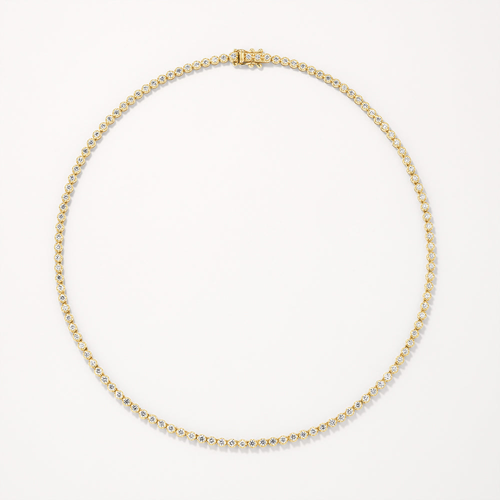 4.00ct Lab Grown Diamond Tennis Necklace in 10k Gold - Elegant Jewelry for Weddings, Anniversaries & Special Occasions