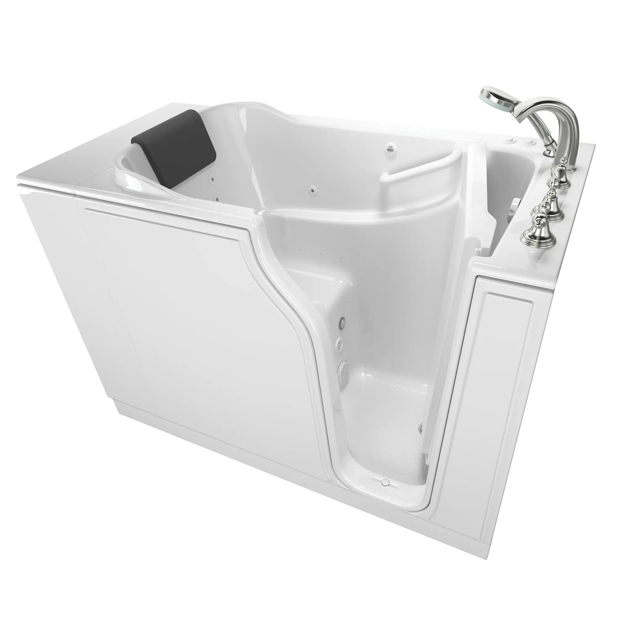 Premium 30 x 52 Inch Walk-in Bathtub with Air Spa & Whirlpool System - Right Hand Drain & Faucet - Gelcoat Finish for Ultimate Relaxation - Ideal for Elderly & Mobility Needs