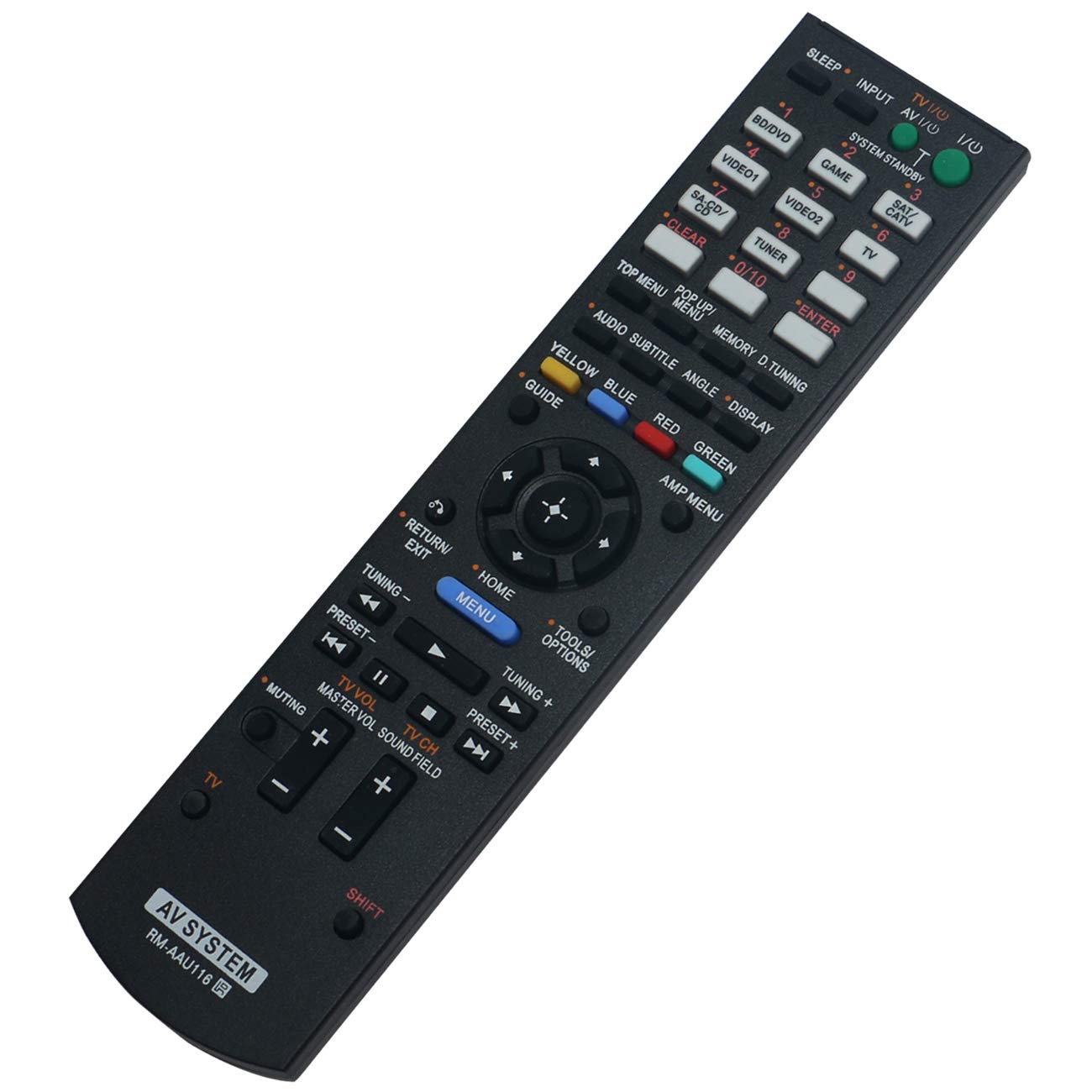 Sony AV Receiver Replacement Remote Control Compatible with STR-DH710, STR-DH520, STR-DN850, STR-DH830, STR-DH750, STR-KS470, STR-KS380, HT-DDW3500 - Universal Remote for Home Theater System & Entertainment Setup
