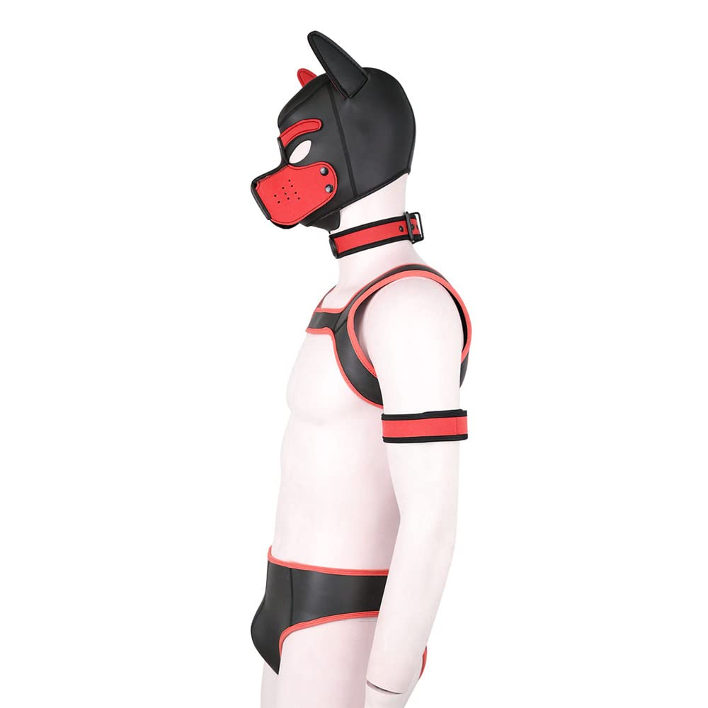 Halloween Dog Mask Costume with Panties & Shoulder Straps - Cute Puppy Outfit for Cosplay, Parties & Pet Events