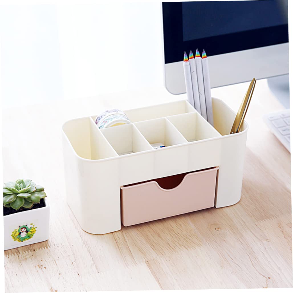 Stackable Makeup Organizer with Drawers - Pink Cosmetic Storage for Vanity Table, Bathroom Countertop & Office Desk - Perfect for Organizing Makeup, Jewelry, Pens & More