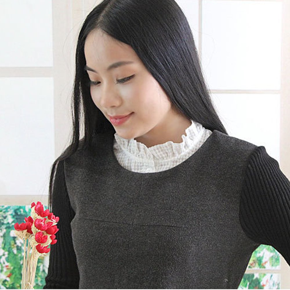 Detachable Cotton Fake Collar for Women - Elegant Lotus Leaf Design Blouse Accessory | Perfect for Office Wear, Parties & Fashion Layering