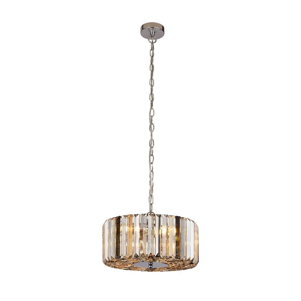 3-Light Chrome Pendant Ceiling Fixture with Glass Crystals - Elegant Dining Room & Kitchen Island Lighting for Modern Homes