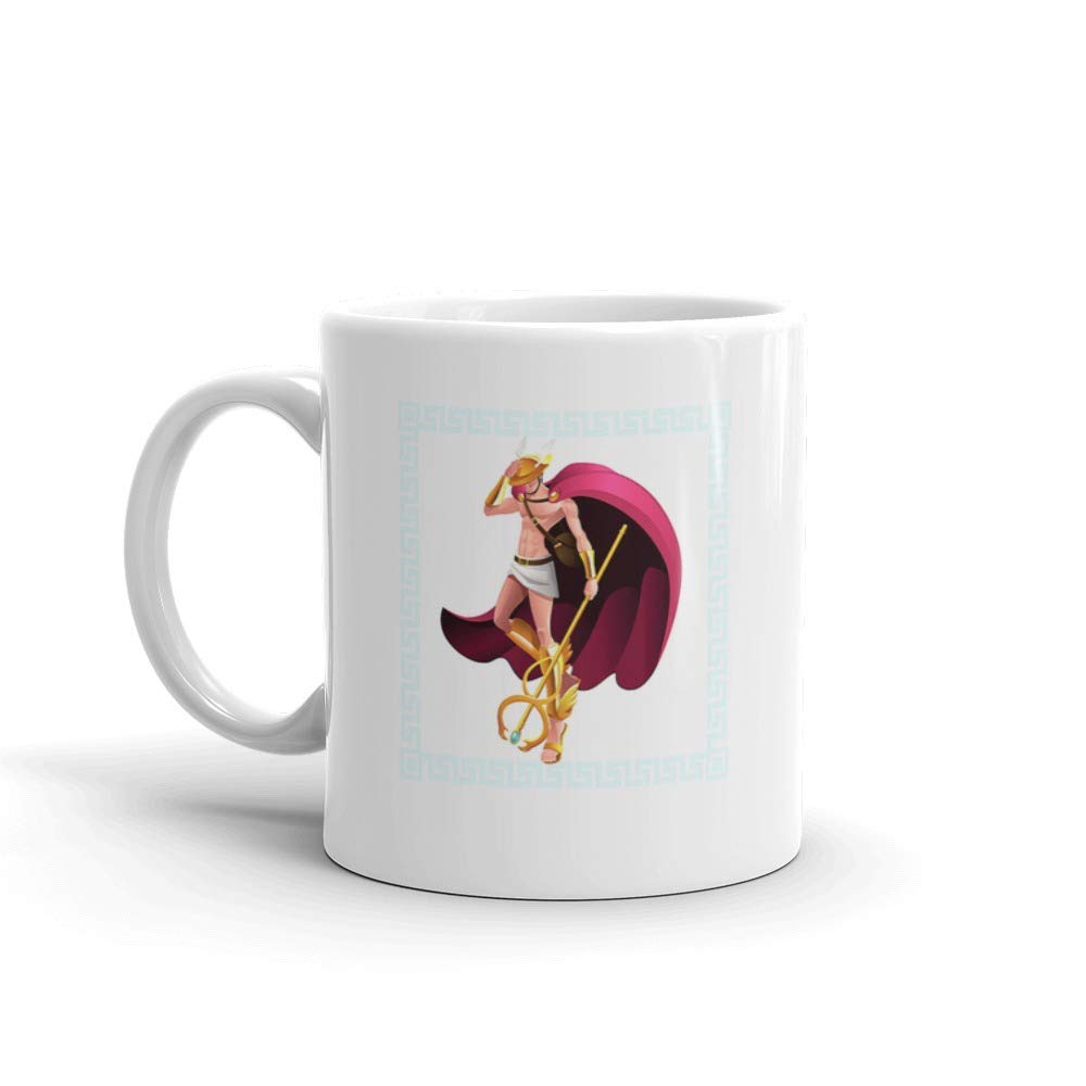 Greek God Hermes Ceramic Coffee Mug - 11 Oz Travel Cup for Tea, Coffee & Hot Drinks - Perfect for Home, Office & Gifts