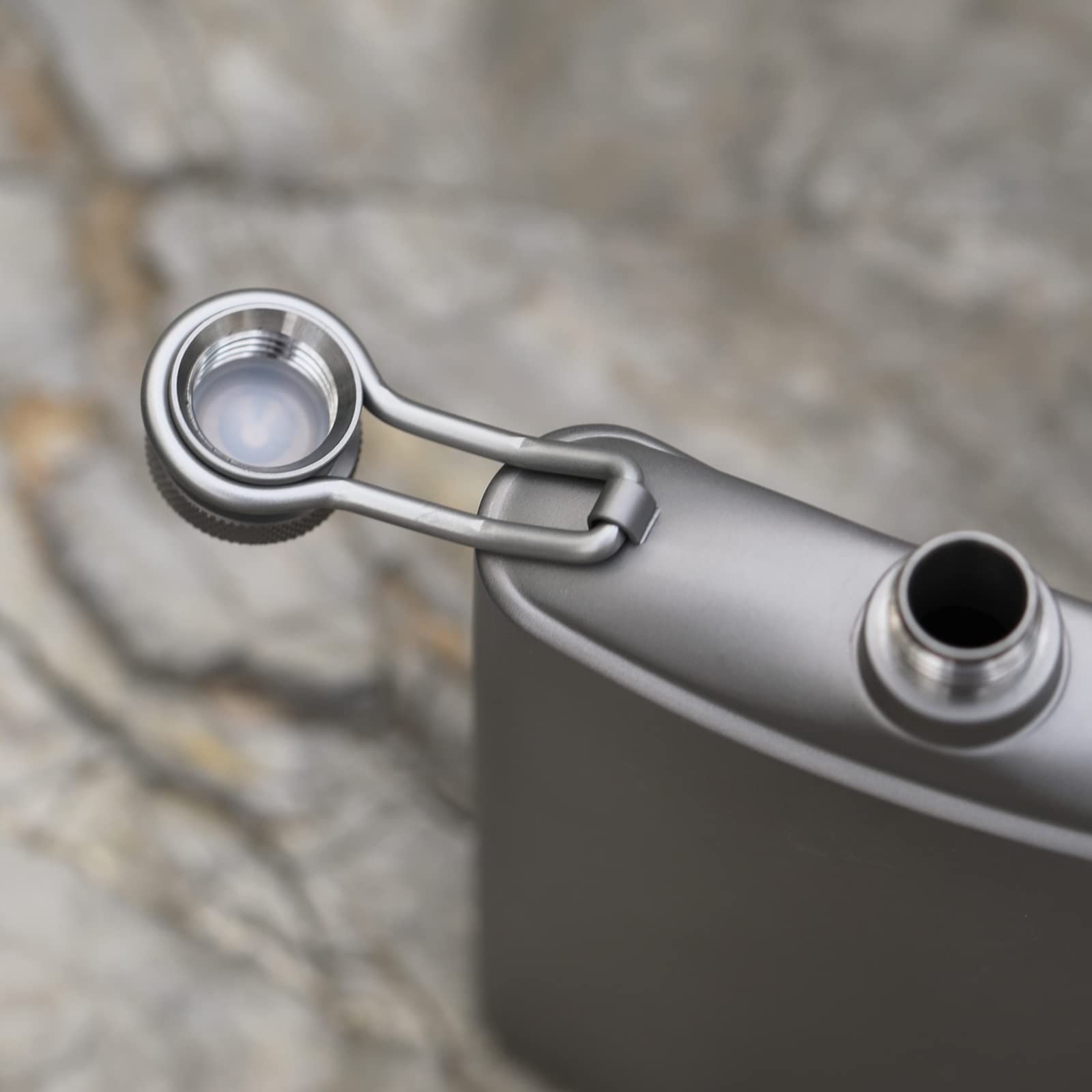 Premium 260ML Titanium Hip Flask with Funnel & Cap - Lightweight Outdoor Portable Liquor Flask for Camping, Hiking, Travel & Gifts