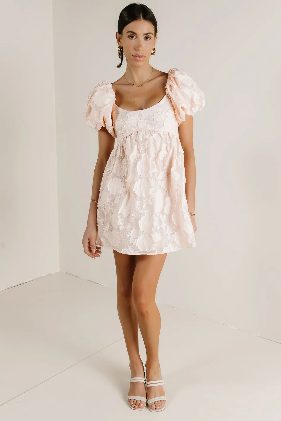 McKell Floral Babydoll Dress - Women's Summer Lace Mini Dress with Short Sleeves | Perfect for Beach Vacation, Date Night & Party Wear