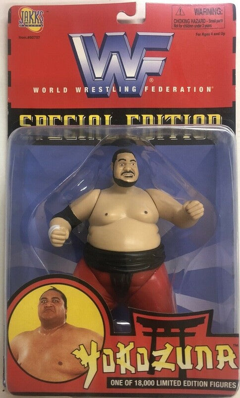 1998 WWF Jakks Pacific Special Edition Limited Yokozuna Action Figure with Red Gear - Exclusive Collectible for Wrestling Fans & Toy Enthusiasts - Perfect for Display, Gifts, and Nostalgic Memorabilia