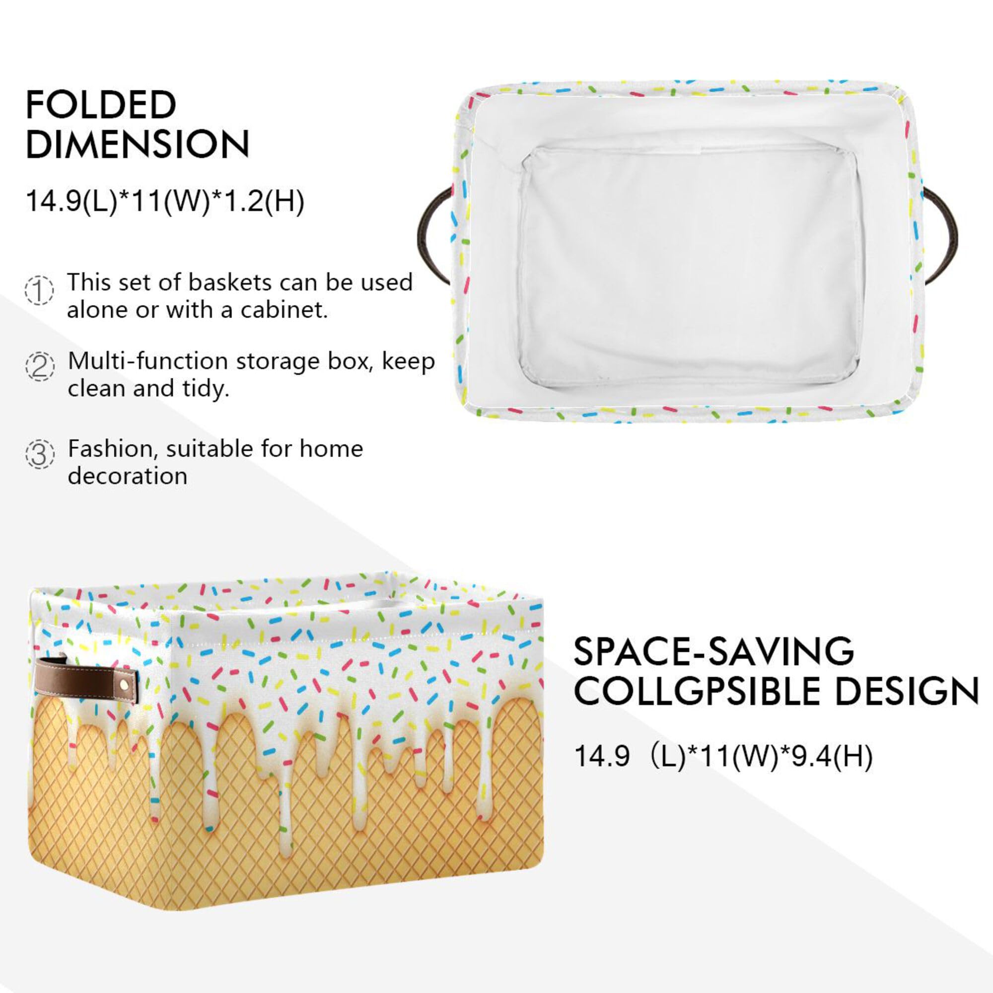 Xigua Rectangular Canvas Storage Bin with Handles - Versatile Home & Office Organizer for Books, Toys, Laundry & Nursery | Perfect Gift Basket for Closet Organization & Kids Room Storage