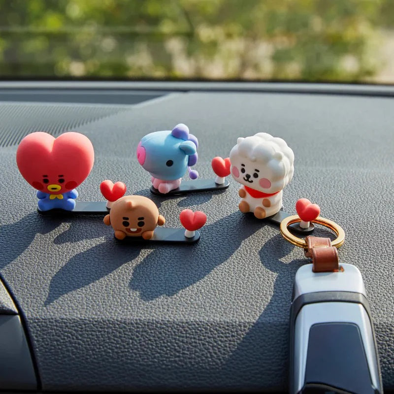 BT21 Tata Car Figure - Cute Collectible Character Toy for BTS Fans | Perfect for Home Decor, Office Desk, and Gift Giving