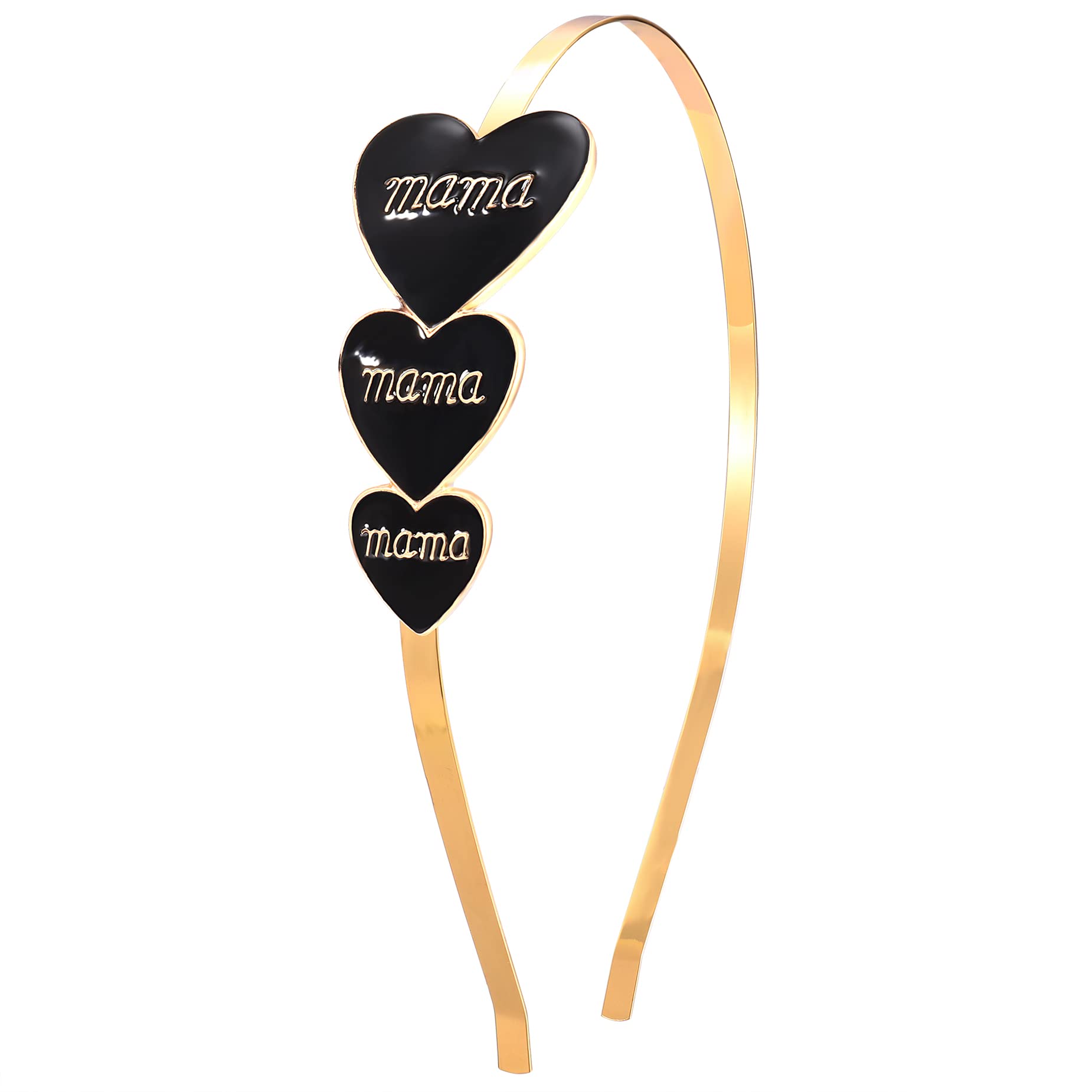 Mama Headband for Women - Enamel Letter 'Mama' Love Heart Hairband - Mother's Day, Birthday Gift for Mom from Daughter or Son | Perfect for New Moms, Festivals & Everyday Wear