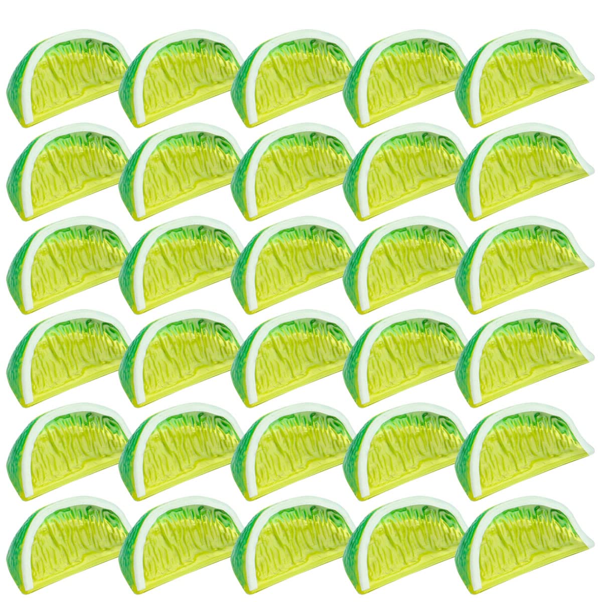 30 PCS Artificial Lemon Blocks - Realistic Fake Lemon Decor, Plastic Fruit Models for Home Kitchen, Party & Wedding Decoration, Photography Props - Green (Perfect for Table Centerpieces, DIY Crafts & Themed Events)