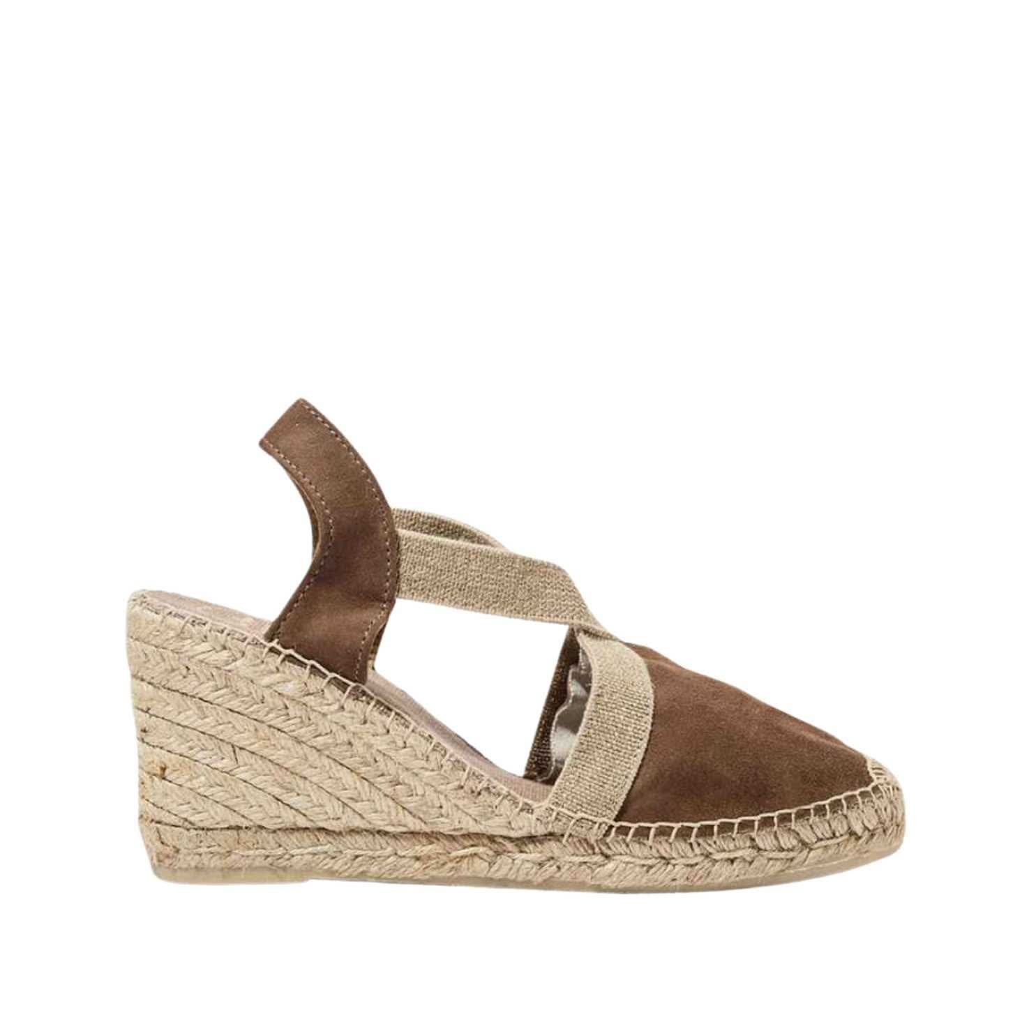 Women's High Heel Suede Leather Wedge Espadrilles - Comfortable Plain Sandals for Party, Wedding & Summer Outfits | Tona 7