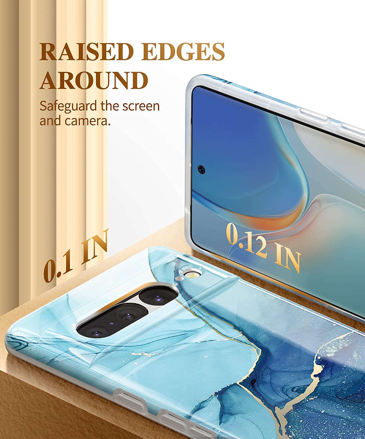 Google Pixel 7 Pro Case 6.7 Inch - Slim Shockproof TPU Protective Phone Cover with Soft Durable Material in Navy Blue - Perfect for Everyday Use, Travel & Outdoor Activities