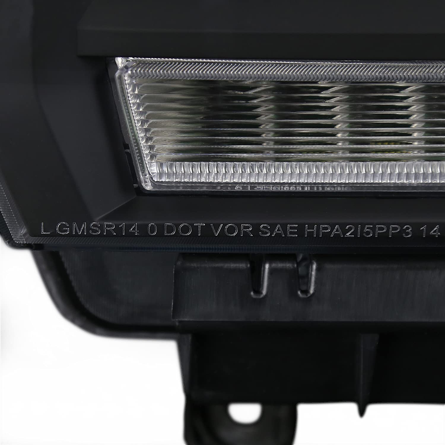 Spec-D Tuning Black Projector Headlights with LED Strip for 2014-2015 GMC Sierra 1500/2500/3500 (Base/Denali/SLE/SLT) - Left & Right Pair Headlamp Assembly - Upgrade Your Truck's Style & Night Visibility