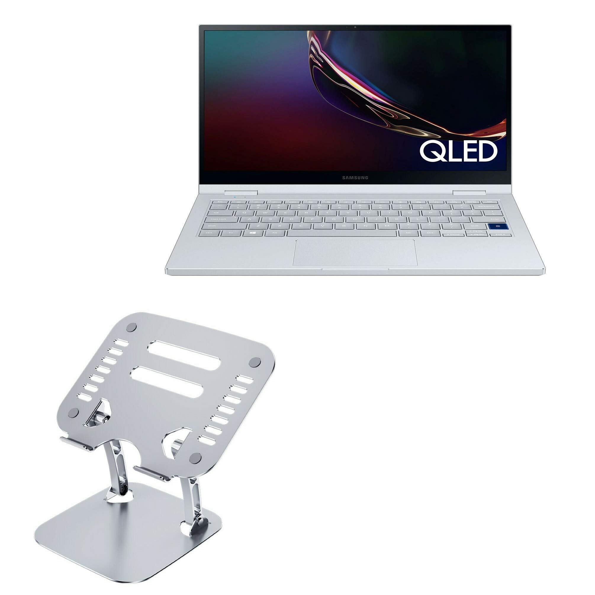 BoxWave Executive VersaView Laptop Stand - Adjustable Ergonomic Aluminum Stand for Samsung Galaxy Book Flex Alpha 13.3