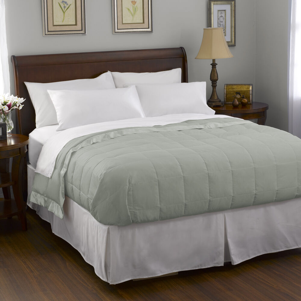 Premium Pacific Coast Feather Satin Trim Blanket - 100% White Goose Down Filling | Ultra Soft Luxury Bedding for Cozy Nights & Hotel-Style Comfort