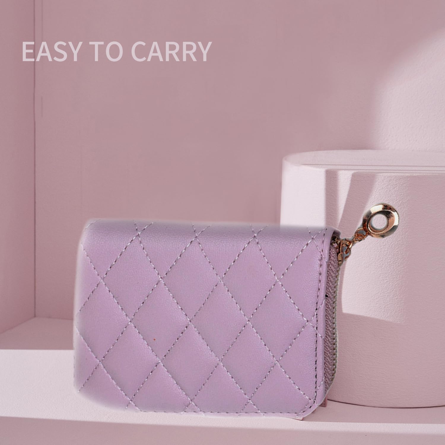 Stylish Pink Accordion Coin Purse with Multiple Card Slots - Compact Women's Wallet for Cash, Cards & Coins - Perfect for Shopping, Travel & Everyday Use