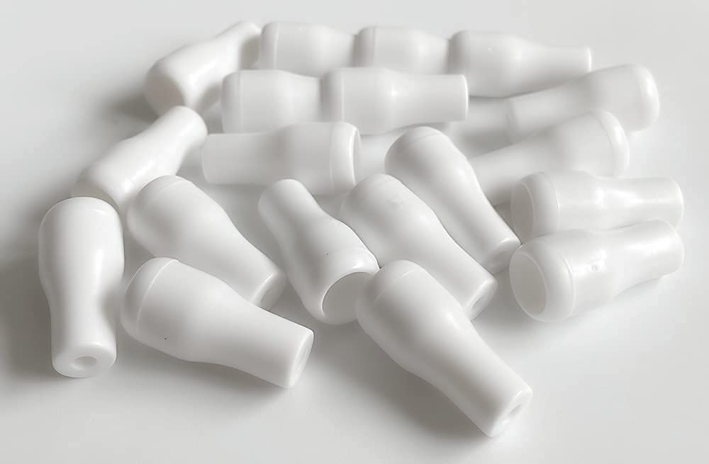 20pcs White Plastic Window Blind Cord Knobs - Decorative Cord Tassel Drops for Roman Shades, Curtains & Crafts - Perfect for Home Decor & DIY Projects