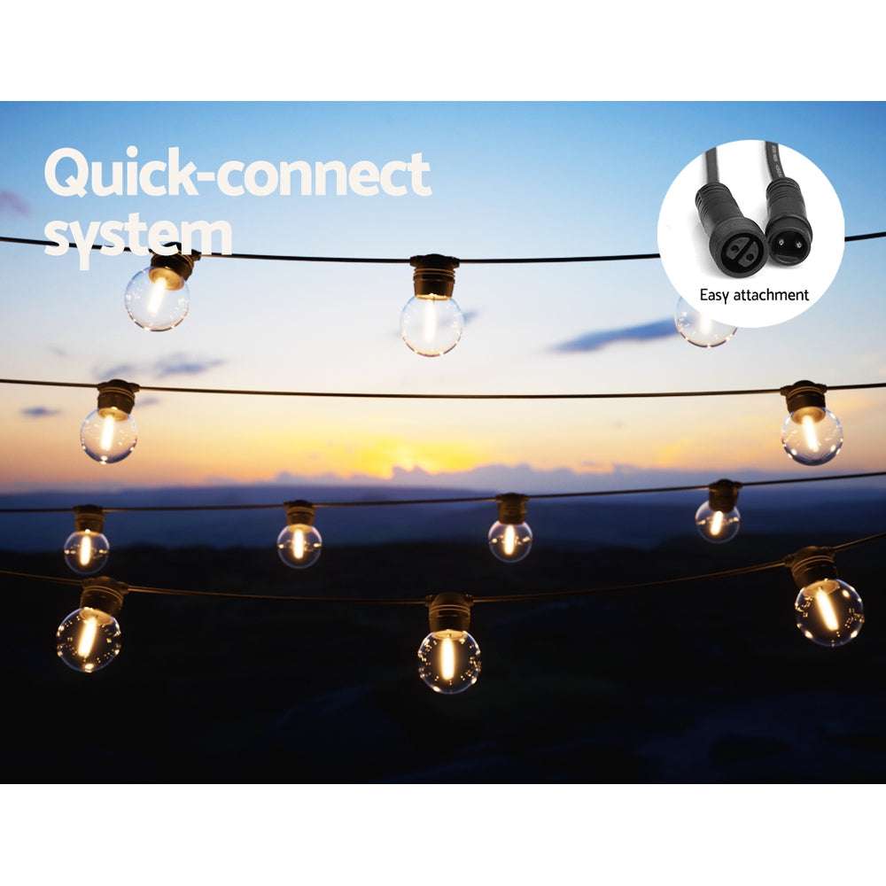 17m Solar Powered LED String Lights - Outdoor Waterproof Fairy Lights for Christmas, Wedding, Garden, Patio & Backyard Decor (2 Pack) - Perfect for Parties, Events & Home Decoration