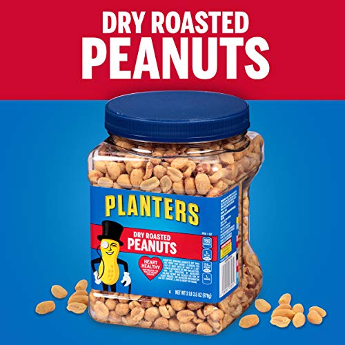 Dry Roasted Peanuts with Sea Salt - 2 LB 2.5 oz (Pack of 3) | Planters | Healthy Snacks for Office, Travel & Parties | Crunchy Protein Snack for Adults & Kids