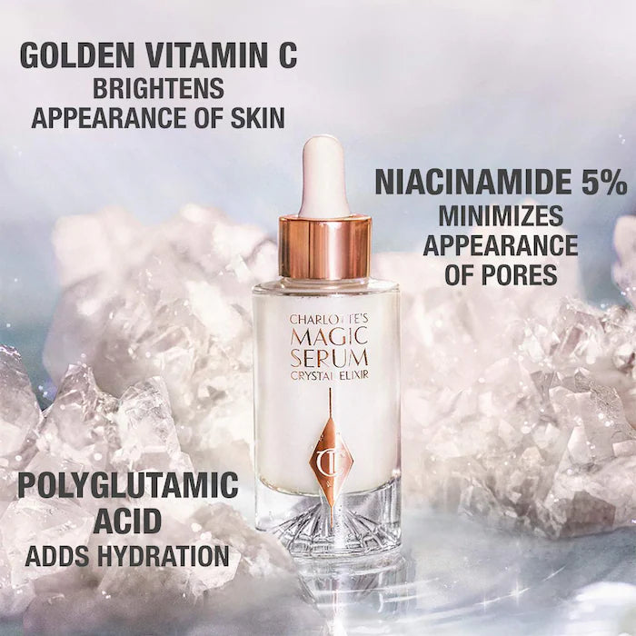 Charlotte Tilbury Magic Serum with Vitamin C - Brightening & Anti-Aging Face Serum for Glowing Skin | Day & Night Skincare Routine