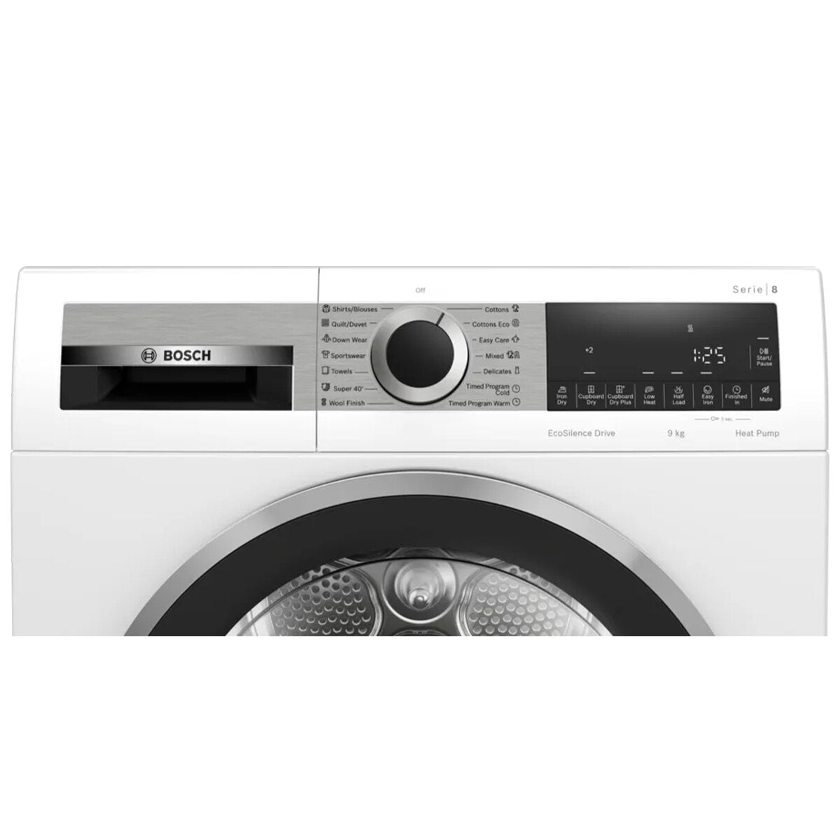 Bosch Series 8 9kg Heat Pump Tumble Dryer WQG24201AU - Energy Efficient Laundry Solution for Home & Apartment Use