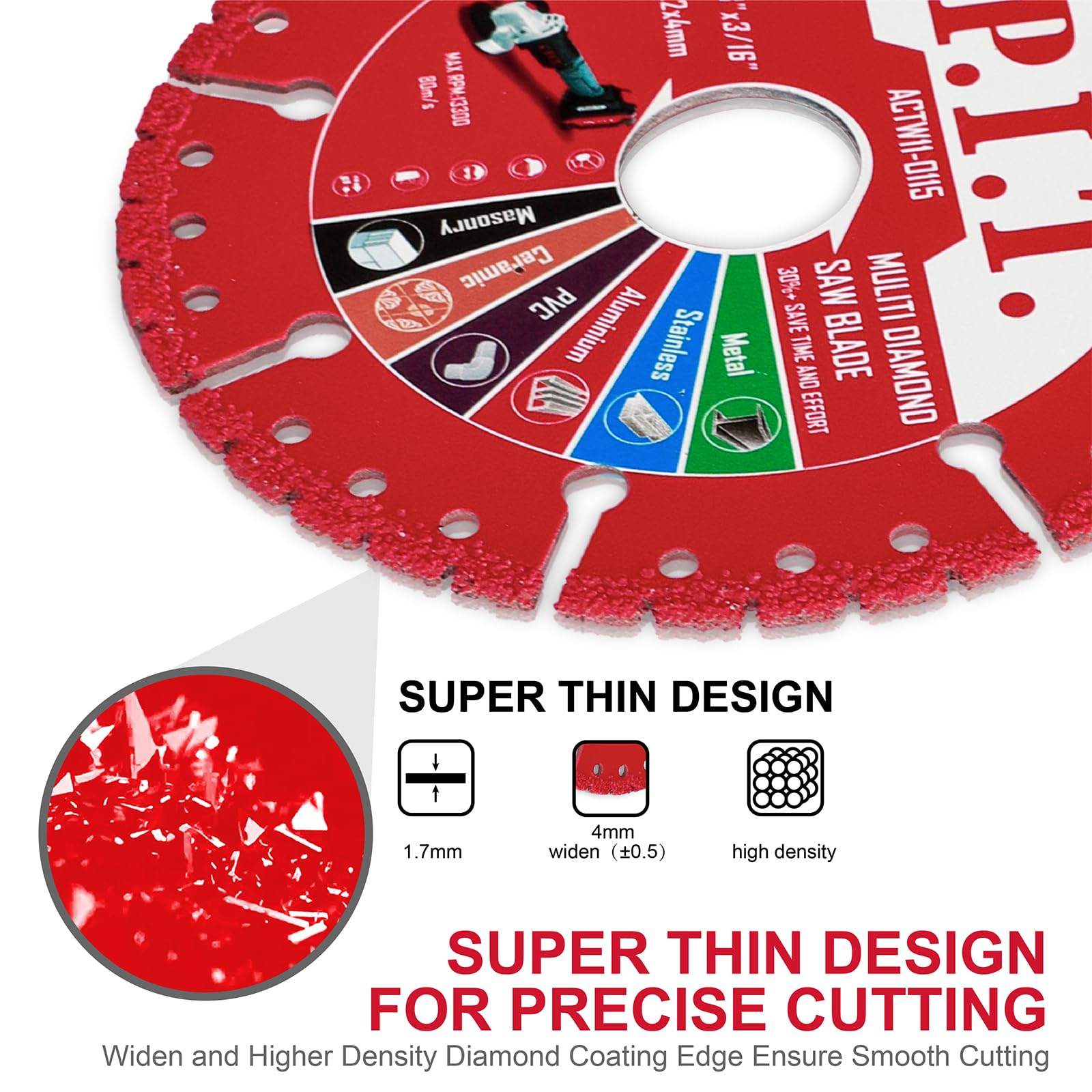 4.5 Inch Diamond Cutting Wheel for Angle Grinder - 7/8