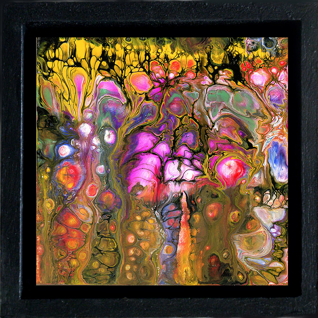 Anthony Ciambella: Framed 4x4 Acrylic on Panel Painting - Perfect for Home Decor, Office Art & Gift Giving