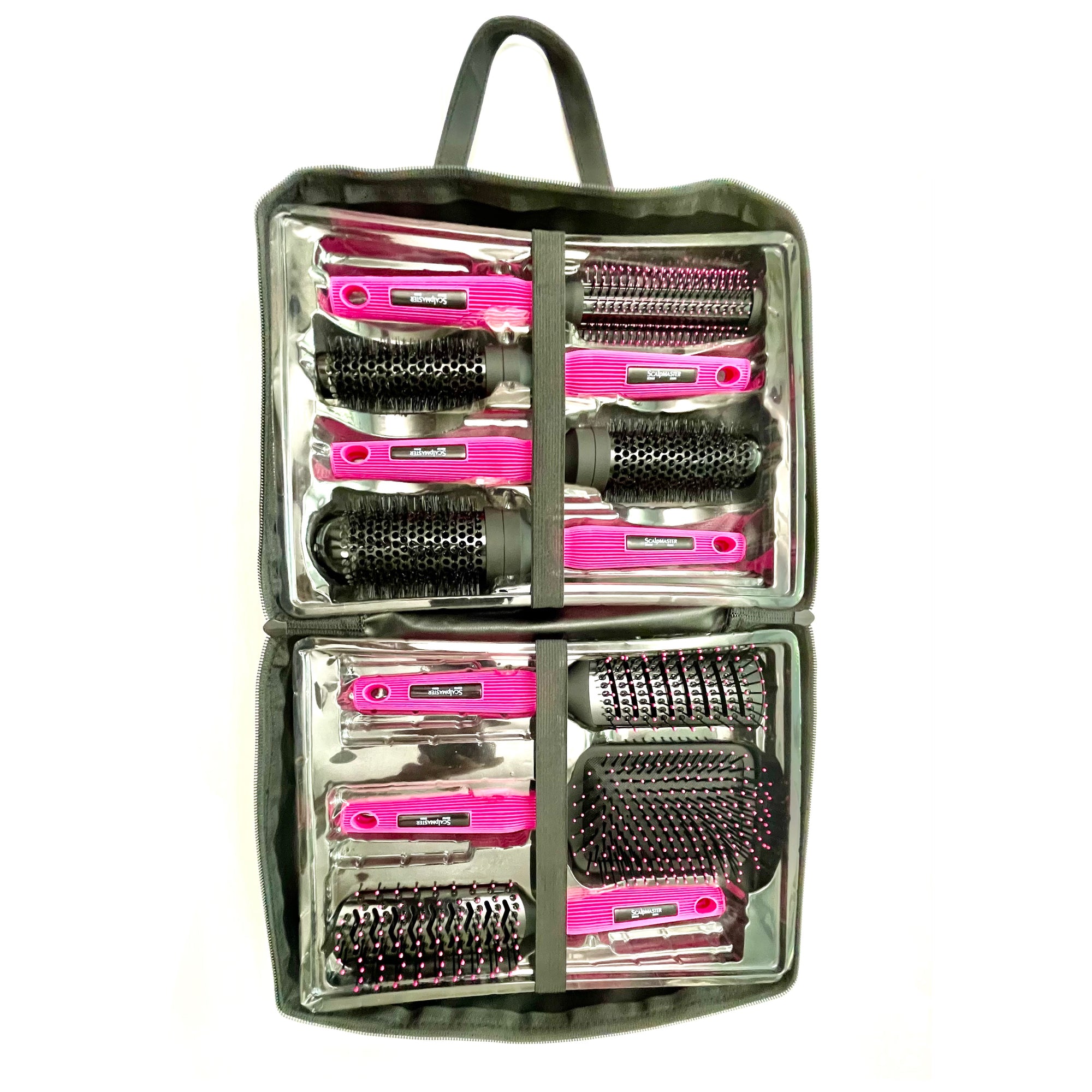 Scalpmaster Professional Hair Brush Set - 7-Piece Round, Paddle, Styling & Thermal Brushes for Blow Drying & Salon-Quality Styling at Home