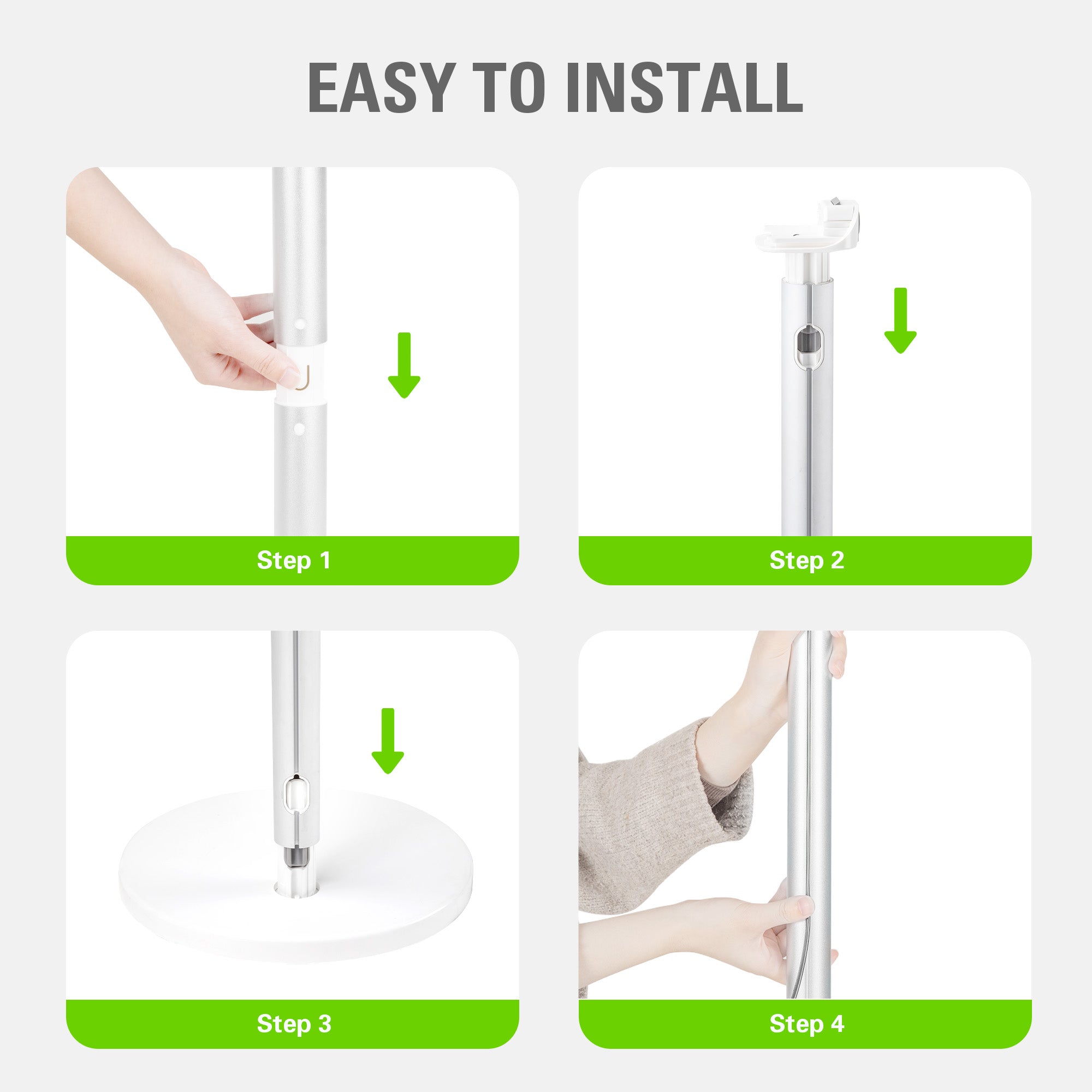 24V Stick Vacuum Stand - White | Wall Mount Holder for Cordless Vacuums | Perfect for Closet, Garage & Home Organization