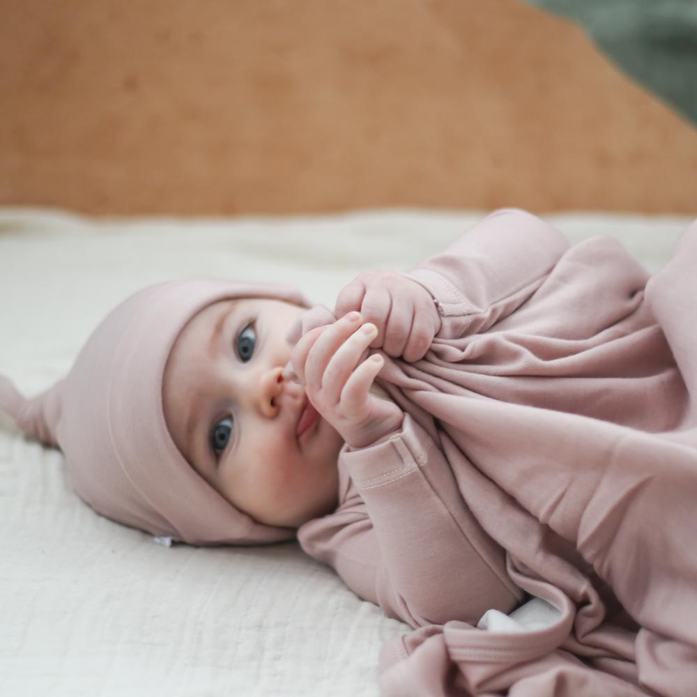 Soft Dusty Rose Merino Bamboo Swaddle Wrap - Breathable & Hypoallergenic Baby Swaddle Blanket for Newborns - Perfect for Nursery, Photo Shoots & Gift Giving