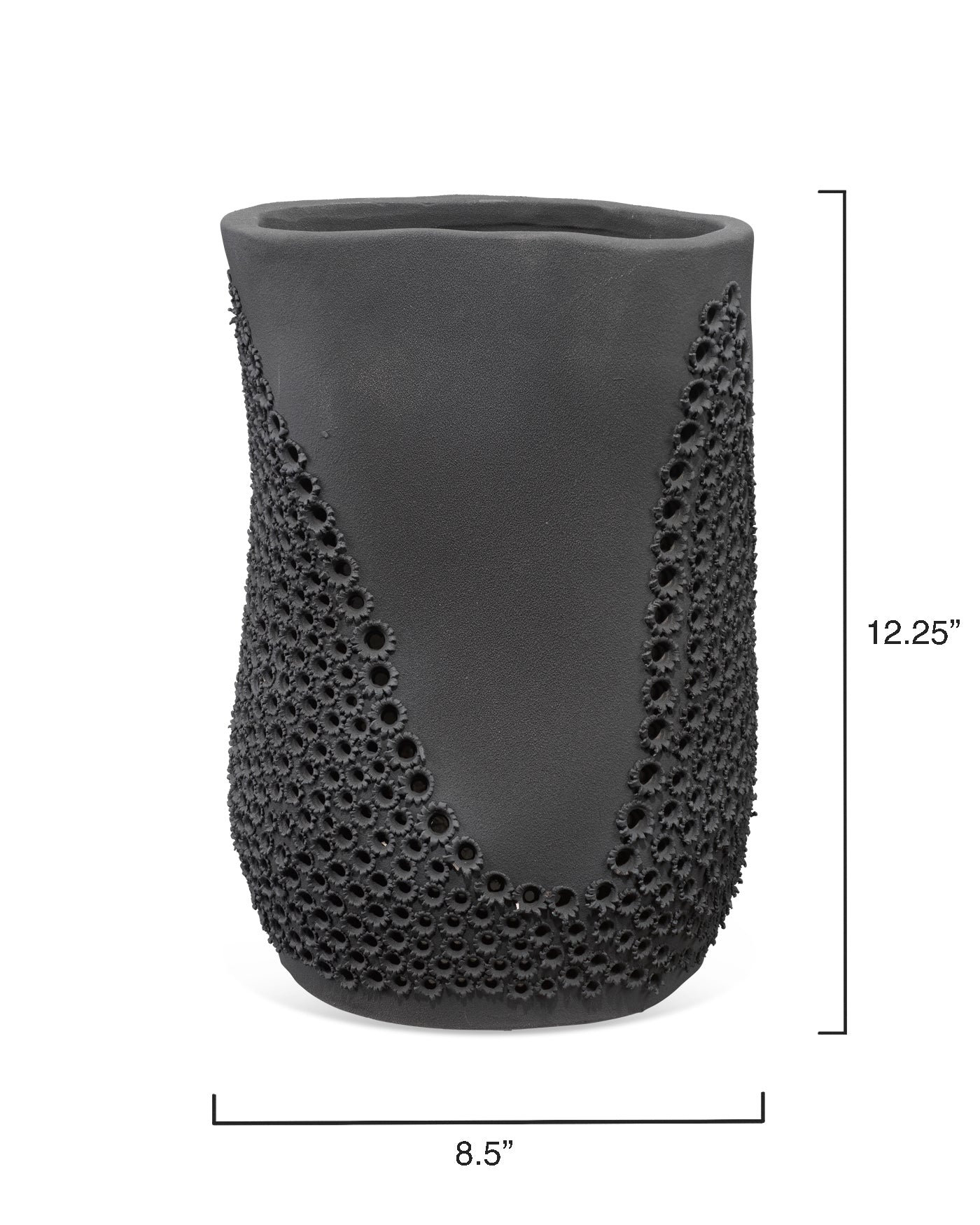 Moonrise Vase - Elegant Black Ceramic Flower Vase for Home Decor, Wedding Centerpiece & Gift Idea