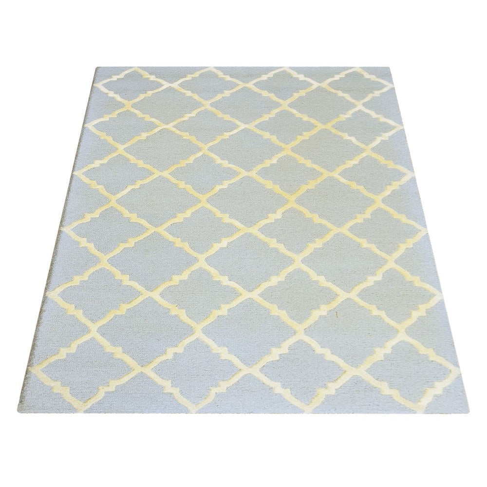 Prism Hand Tufted Rug - Modern Geometric Bohemian Area Rug for Living Room, Bedroom, Office - Soft Non-Slip Floor Carpet for Home Decor