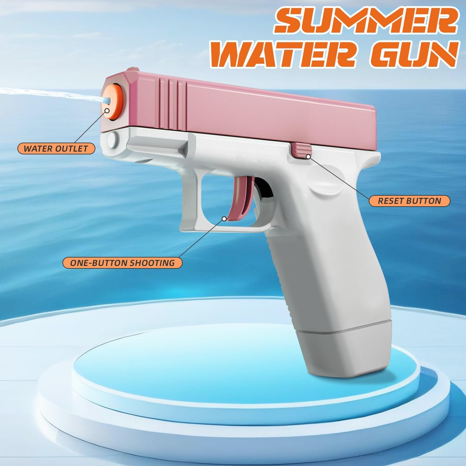 2 Pack Super Squirt Water Blaster Guns - Manual Water Soaker Toys for Kids, No Charging Needed | Perfect for Summer Pool Parties, Beach Battles & Outdoor Water Play | Fun Gifts for Boys & Girls