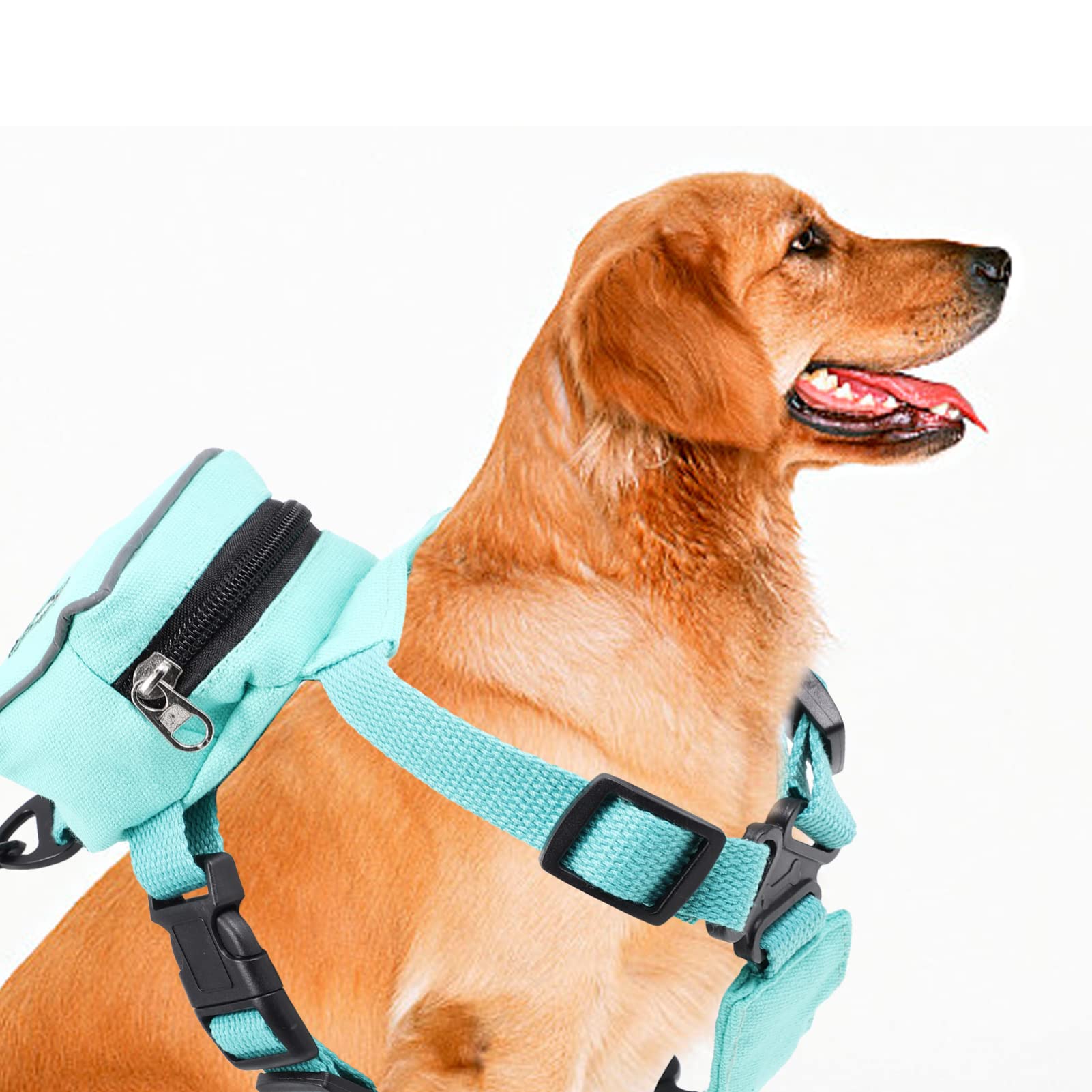 Mipcase Pet Backpack Carrier for Small Dogs - Adjustable Dog Leash Backpack Harness with Traction Rope, Puppy Saddle Bag & Break Suspenders - Durable Polyester Travel Backpack for Hiking, Walking & Outdoor Adventures