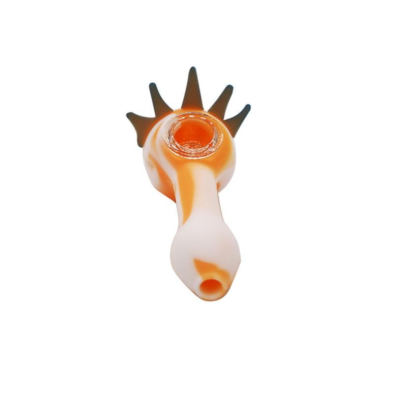 Premium Silicone Smoking Pipe with Glass Bowl - Portable & Durable for Tobacco, Weed, and Herbs - Perfect for Travel, Camping, and Outdoor Adventures