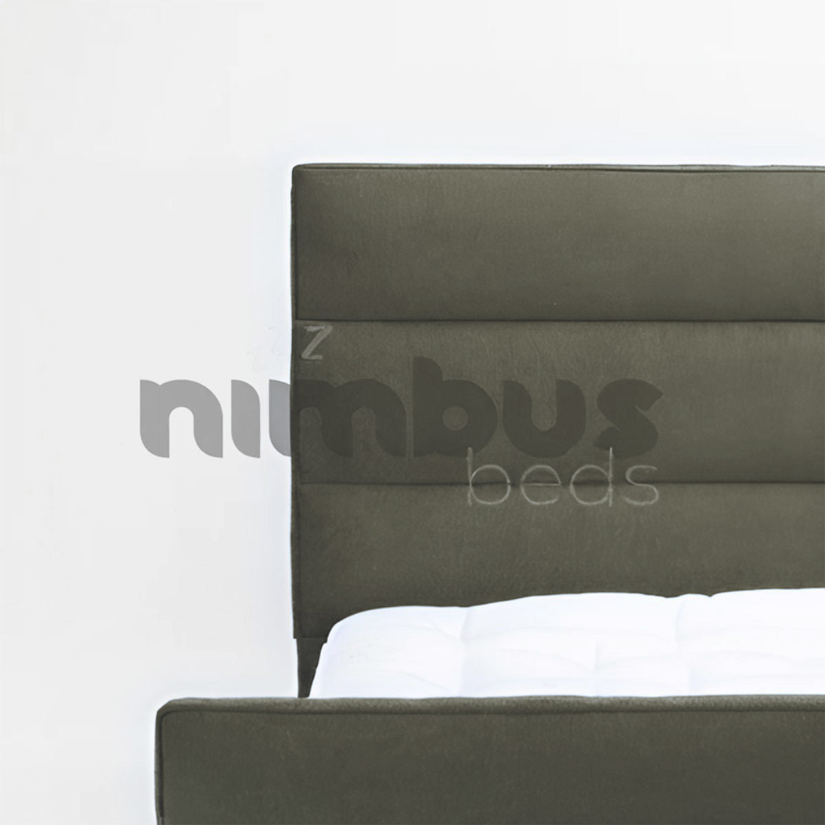 Horizontal Panel Bed Frame - Sturdy Wooden Bed Base with Slats for Mattress Support | Perfect for Modern Bedrooms, Guest Rooms & Dormitories