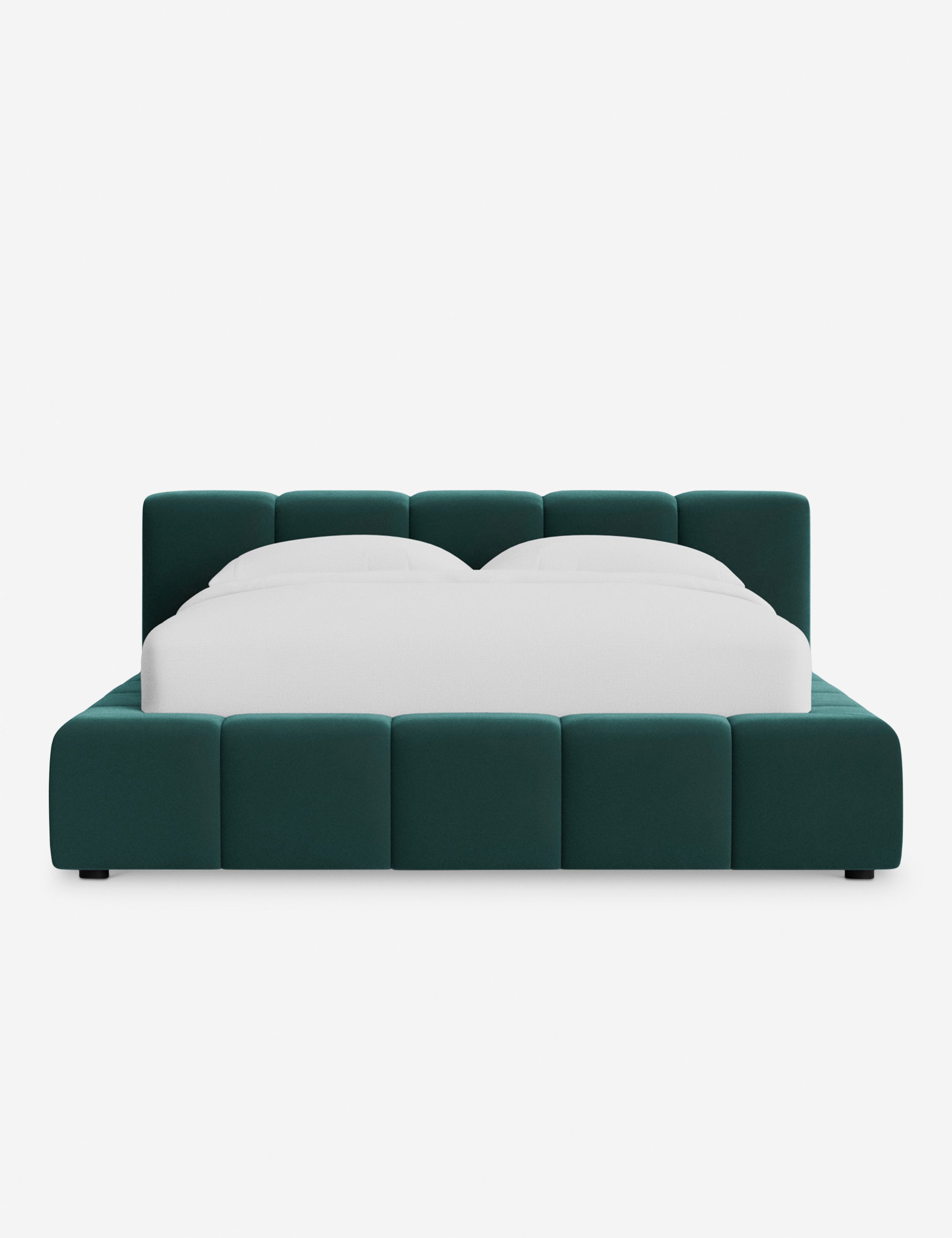 Cambry Platform Bed Frame - Modern Minimalist Wooden Bed with Headboard - Perfect for Bedroom, Guest Room & Small Spaces