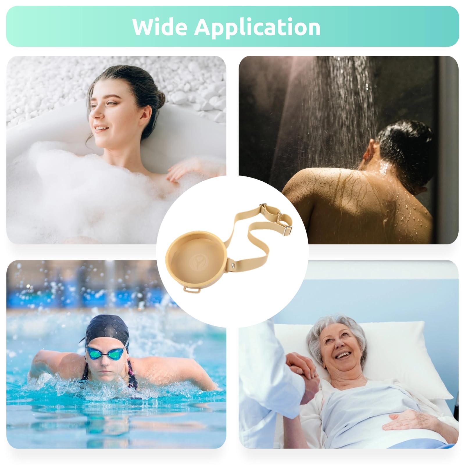 Lnrueg Ostomy Shower Cover - Waterproof Stoma Protector with Adjustable Belt for Ostomy Bags | Post-Surgery Bathing Protection for Colostomy, Ileostomy & Urostomy Patients