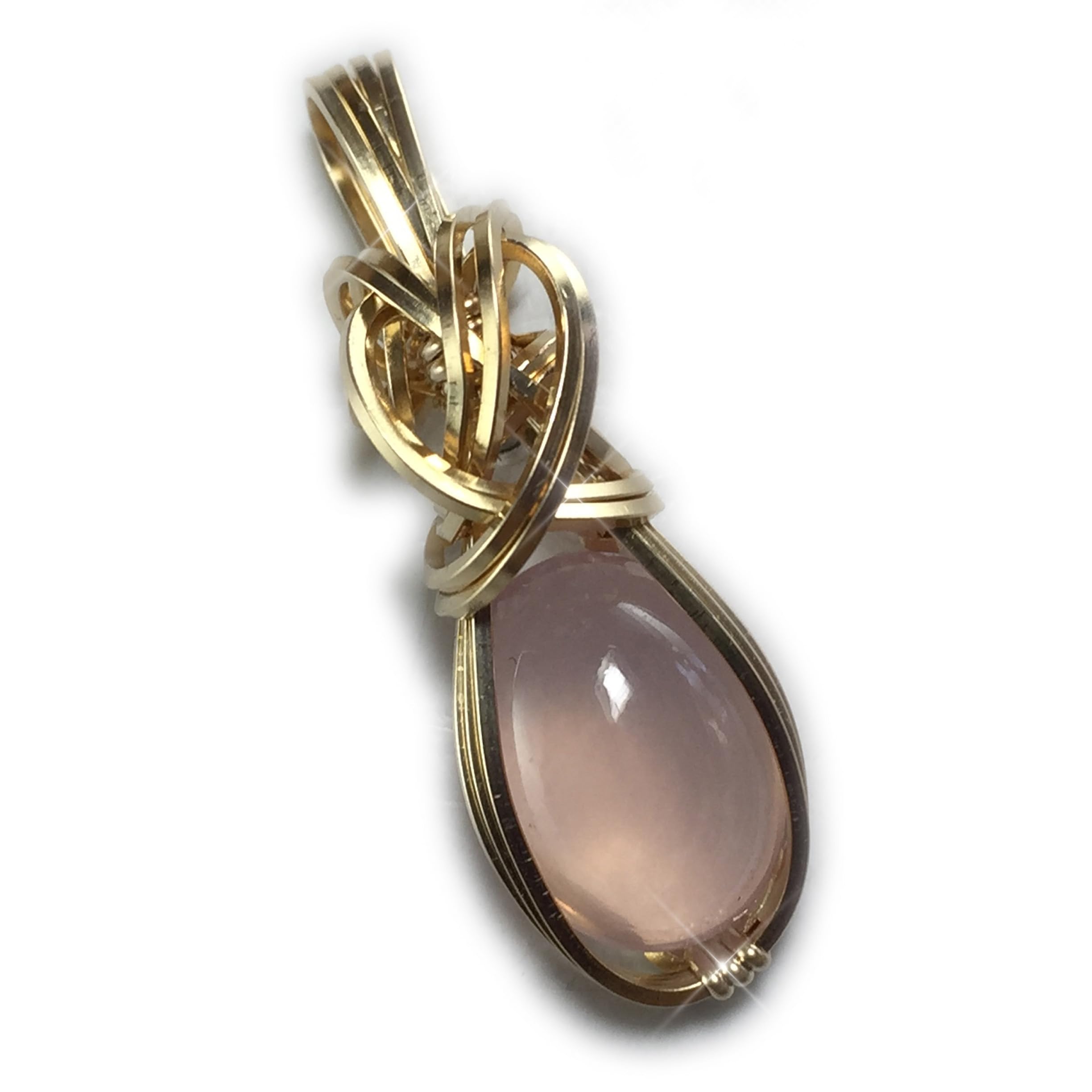14K Gold Filled Rose Quartz Crystal Pendant Necklace - AAA Quality Heart Wand for Reiki Energy & Romance | Elegant Gift Box & Black Leather Chain | Spiritual Healing Jewelry for Meditation, Love & Positive Energy