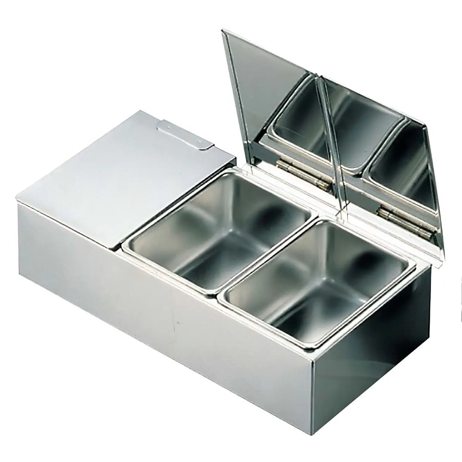 EBM Stainless Steel Yakumi Seasoning Container with Separate Cover - Premium Spice Storage for Sushi, Ramen & Japanese Cooking - Perfect for Restaurants & Home Kitchens