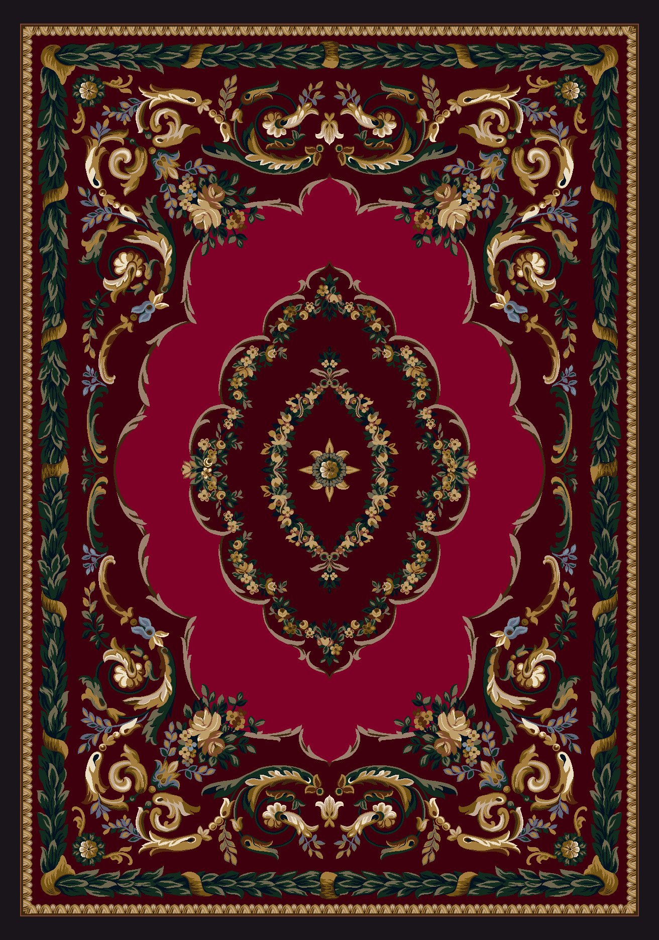 Luxury Innovation LaFayette Ruby Onyx Rug - 5'4